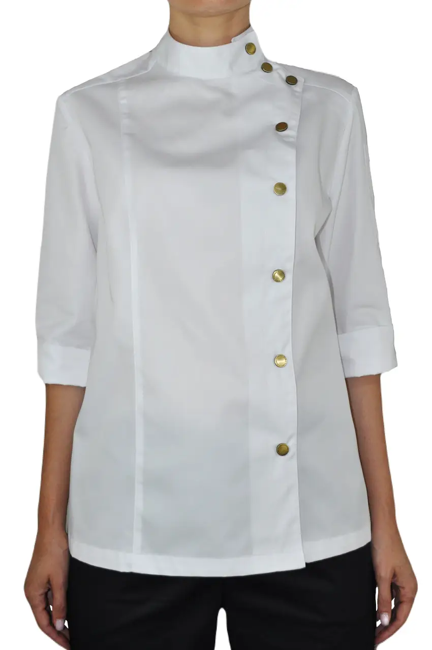 форма Китель кухарський, жіночий, на кнопках, білого кольору